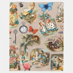 Couverture Polaire Pépinière Alice Colorée Classique des années 1800