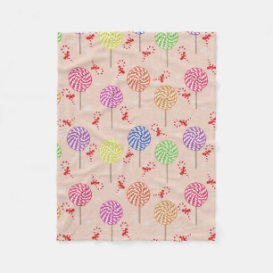 Couverture Polaire Peppermint Candy Mints Christmas, candy canes