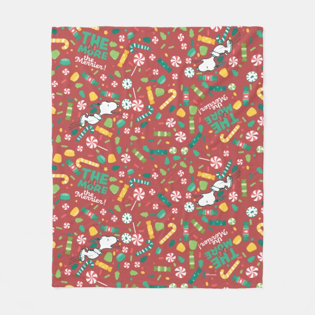 Couverture Polaire Peppermint Dreams Snoopy Candy Motif (Devant)