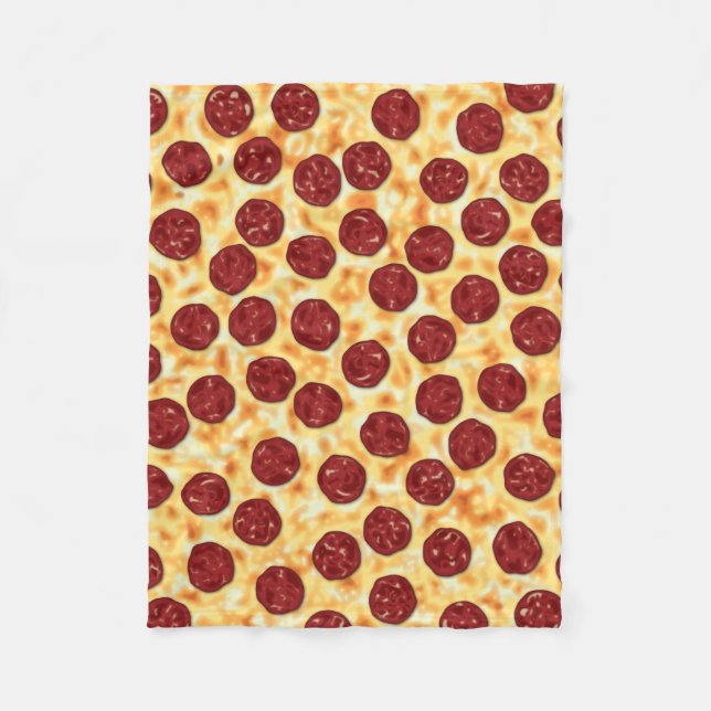 Couverture Polaire Pepperoni Pizza Motif (Devant)