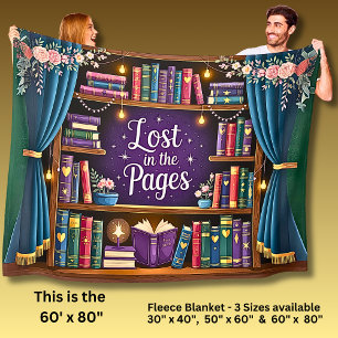 Couverture Polaire Perdu dans les pages, Bibliothèque de livres