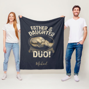 Couverture Polaire Père et fille Duo Première Fête des pères personna