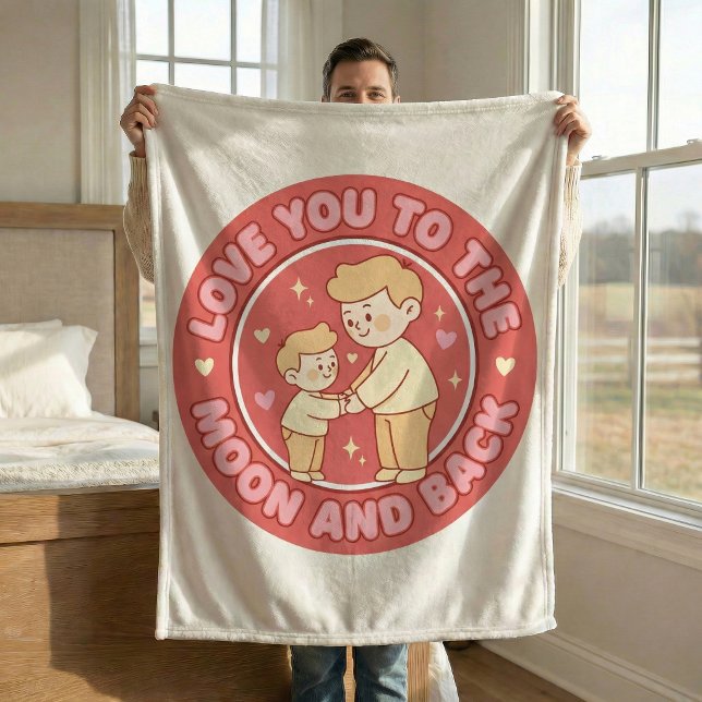 Couverture Polaire Père et Fils Plaid en Molleton Confortable (Créateur téléchargé)