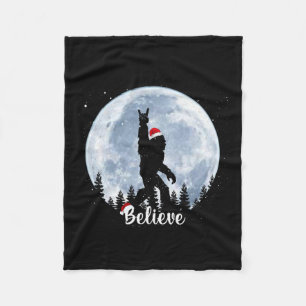 Couverture Polaire Père Noël bigfoot noël rock roll sasquatch croire