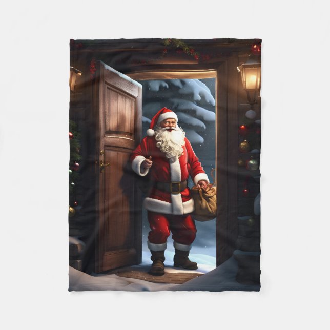 Couverture Polaire Père Noël Blanche polaire (Devant)