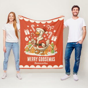 Couverture Polaire Père Noël Goose Christmas Holiday