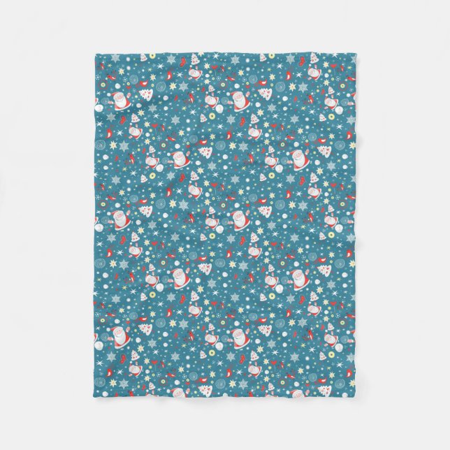 Couverture Polaire Père Noël Love Motif (Devant)