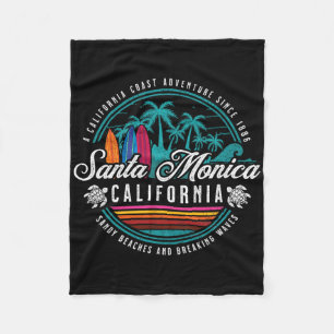 Couverture Polaire Père Noël Monica California Sandy Beaches Bref Wav