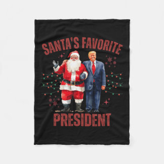 Couverture Polaire Père Noël Président favori Noël Drôle Trump X