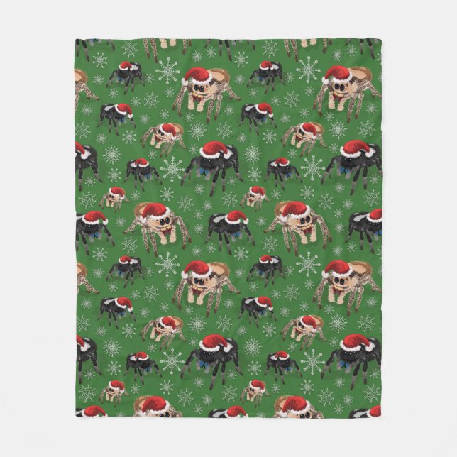 Couverture Polaire Père Noël Regal Jumping Spider Phidippus Regius ve (Devant)