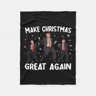 Couverture Polaire Père Noël Trump Dance Rendre Noël magnifique à nou