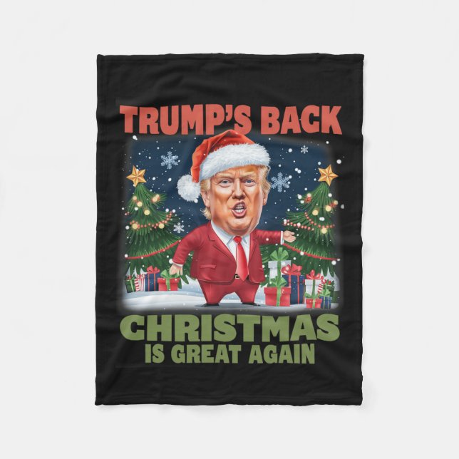 Couverture Polaire Père Noël Trump Danse Rendre Noël super moche (Devant)