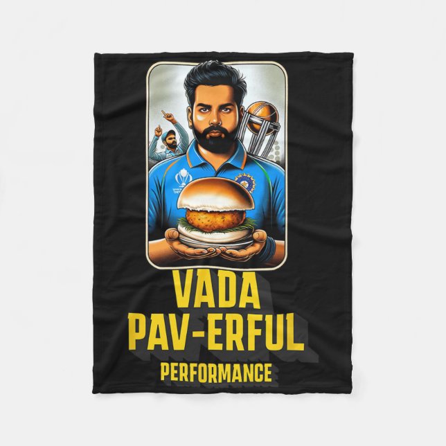 Couverture Polaire Performance Vada Pav Délicieux Nourriture Desi Bla (Devant)
