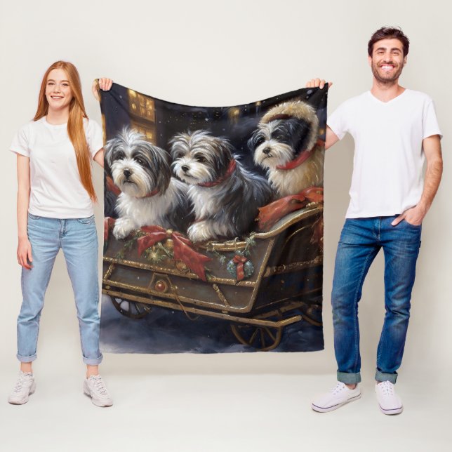 Couverture Polaire Période des Fêtes de Noël Havanaise (En situation)