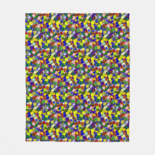 Couverture Polaire Perles faciales primaires, BLANCHET BLEU-FLEECE M