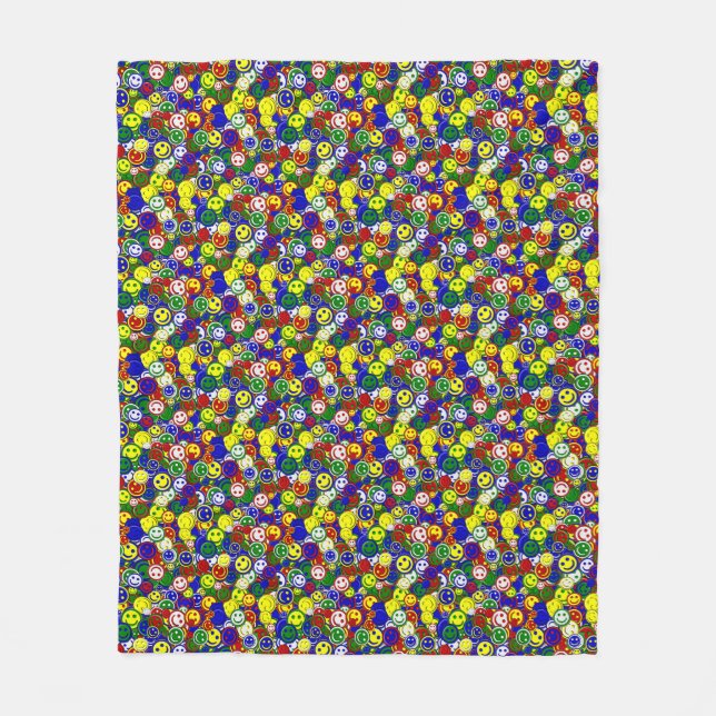 Couverture Polaire Perles faciales primaires, BLANCHET BLEU-FLEECE M (Devant)