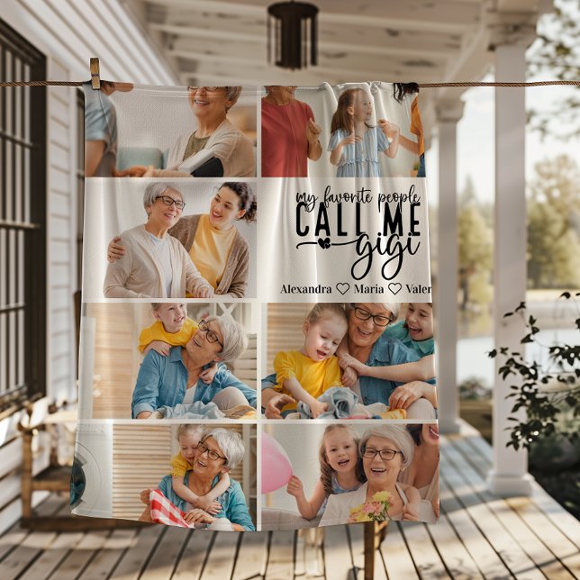 Couverture Polaire Peronalized 7 Photo Gigi Gift (Créateur téléchargé)