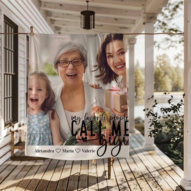 Couverture Polaire Peronalized Photo My Favorite People Call Me Gigi (Créateur téléchargé)