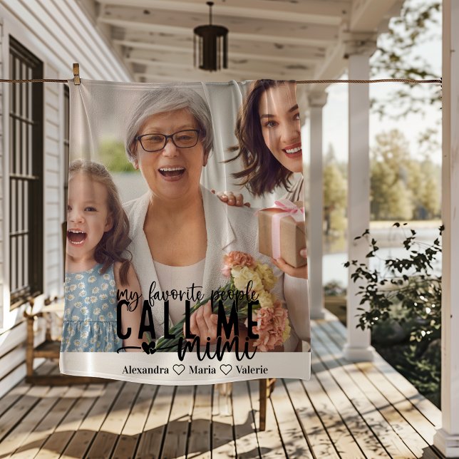Couverture Polaire Peronalized Photo My Favorite People Call Me Mimi (Créateur téléchargé)