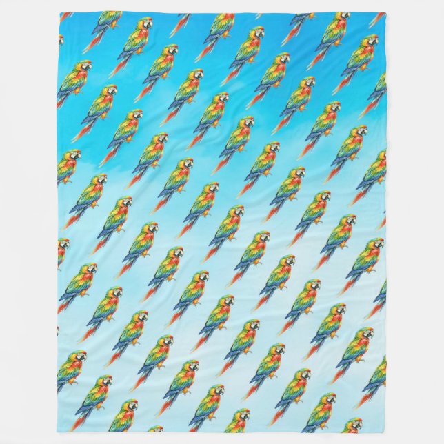 Couverture Polaire Perroquet (Devant)
