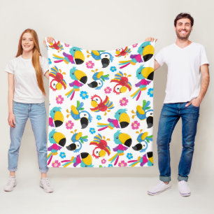 Couverture Polaire Perroquets colorés, Perroquets tropicaux, Oiseaux,