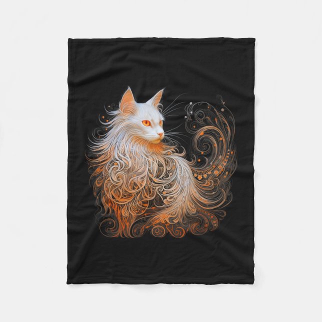 Couverture Polaire Persiens orange Chat Long Cheveux mignon Kitten Lo (Devant)