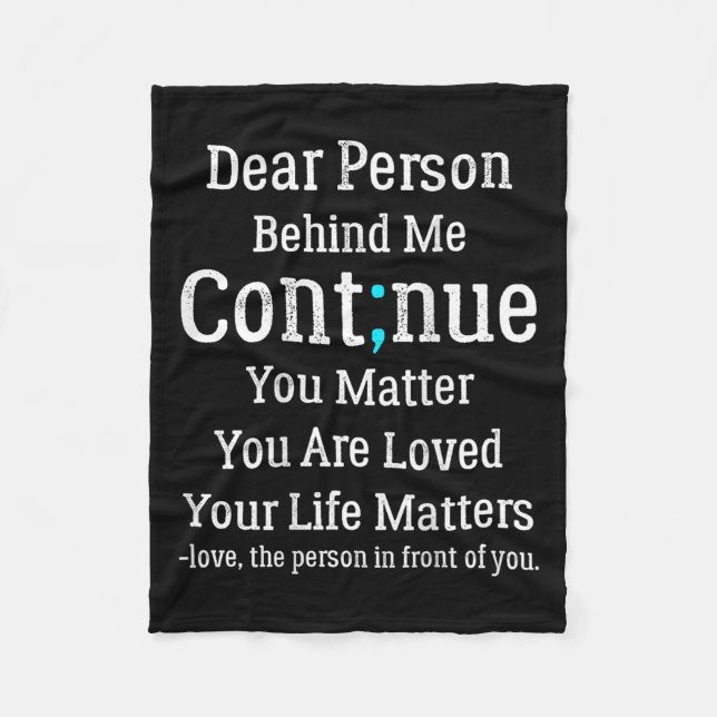 Couverture Polaire Person Behind Me Suicide Prevention And Depression (Devant)
