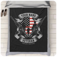 Personalized American Veteran Proud Vet USA Flag