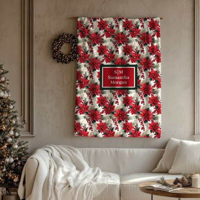 Couverture Polaire Personalized Floral Blanket Elegant Holiday Touch (Personalized Floral Blanket Elegant Holiday Touch)