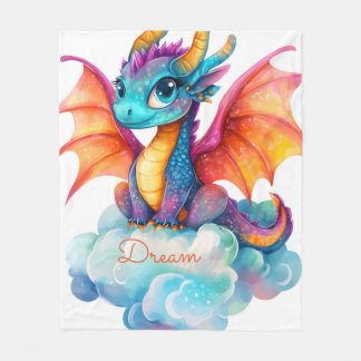 Couverture Polaire Personalized Girl Dragon Blanket: Soft Flannel