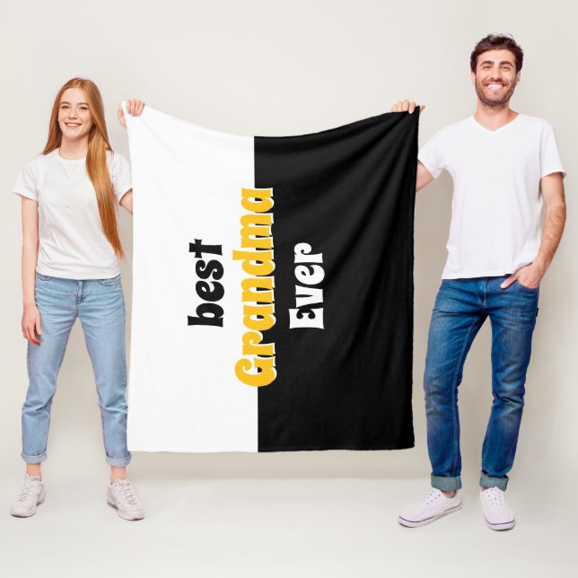 Couverture Polaire personalized grandma retro Fleece Blanket (En situation)
