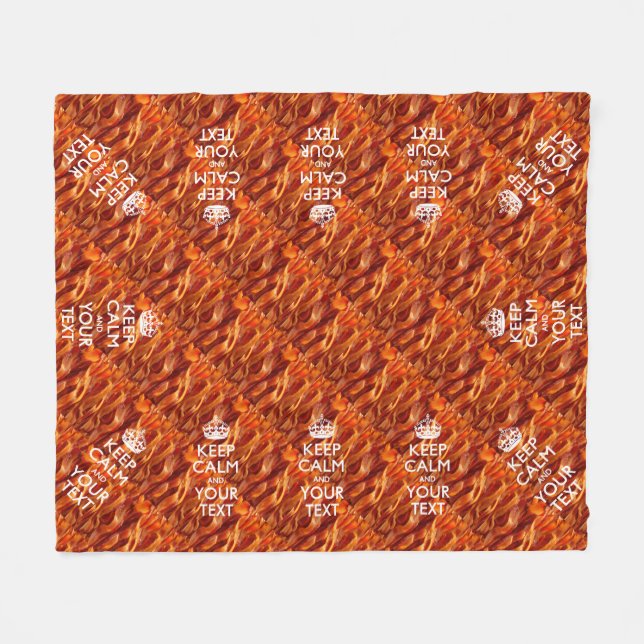 Couverture Polaire Personalized Keep Calm And Your Bacon (Devant (Horizontal))