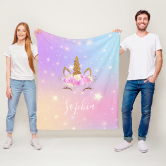 Couverture Polaire Personalized Magical Unicorn Blanket for Girls