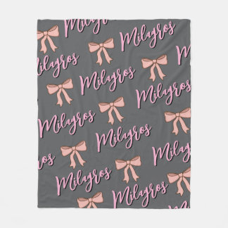 Couverture Polaire Personalized name blanket with bow, gift for girls