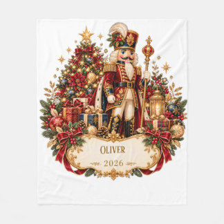 Couverture Polaire Personalized Nutcracker Christmas Blanket with Nam