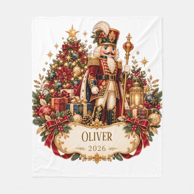 Couverture Polaire Personalized Nutcracker Christmas Blanket with Nam (Devant)