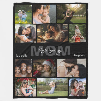 Couverture Polaire Personalized Photo, Custom Name Fleece Blanket