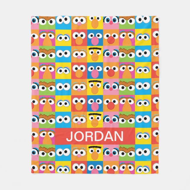 Couverture Polaire Personalized Sesame Street Character Eyes Pattern (Devant)