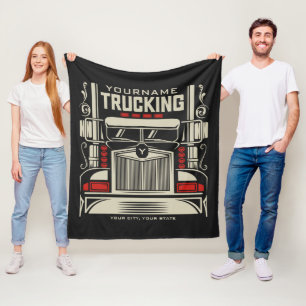 Couverture Polaire Personalized Trucking 18 Wheeler BIG Trucker