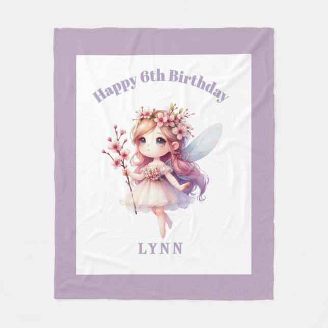 Couverture Polaire Personalized Whimsical Floral Fairy (Devant)