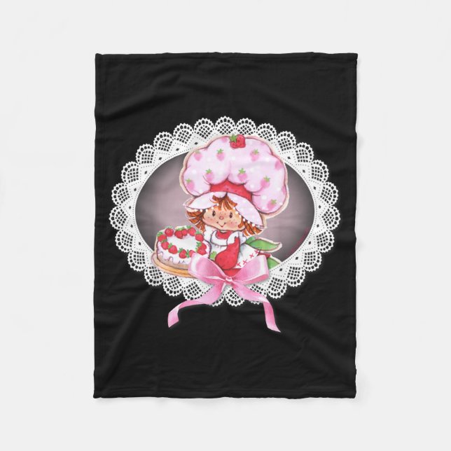 Couverture Polaire Personnage de Strawberry Shortcake avec gâteau et  (Devant)