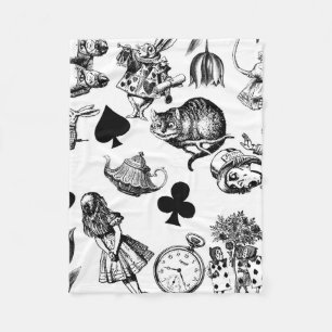 Couverture Polaire Personnages classiques d'Alice aux pays des mervei