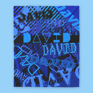 Couverture Polaire Personnalisable avec n'importe quel nom ou mot B