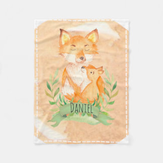Couverture polaire personnalisable Baby Fox