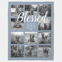 Personnalisé 11 Photo Collage BÉNÉFICIÉ Dusty Blue