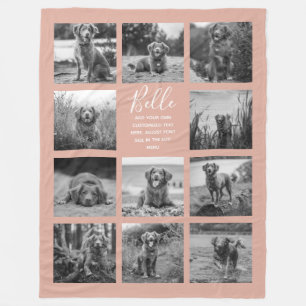 Couverture Polaire Personnalisé 11 Photo Collage Dusty Rose