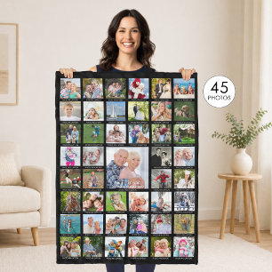 Couverture Polaire Personnalisé 45 légendes Collage Photo Votre coule