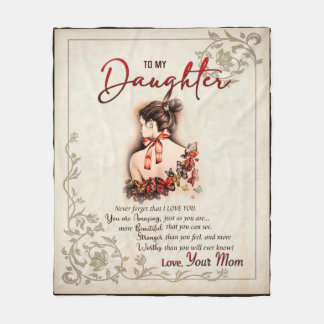 Couverture Polaire Personnalisé À Ma Fille De Maman Papillon Bla