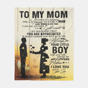 Couverture Polaire Personnalisé À Ma Mère Du Fils  Anniversaire Mère 