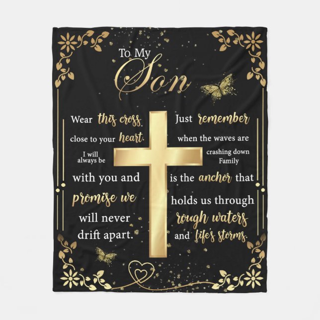 Couverture Polaire Personnalisé À Mon Fils Blanket (Devant)